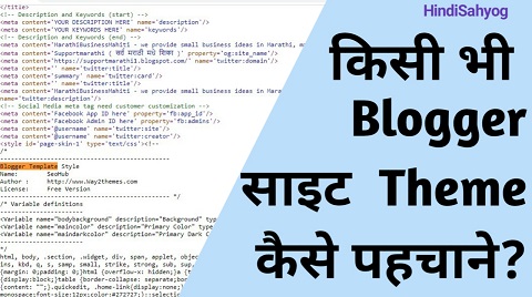 Blogger Theme Detector online in Hindi